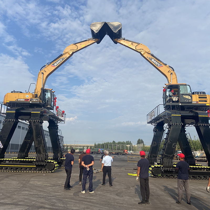 三一主機廠配套加高大長腿交付現場